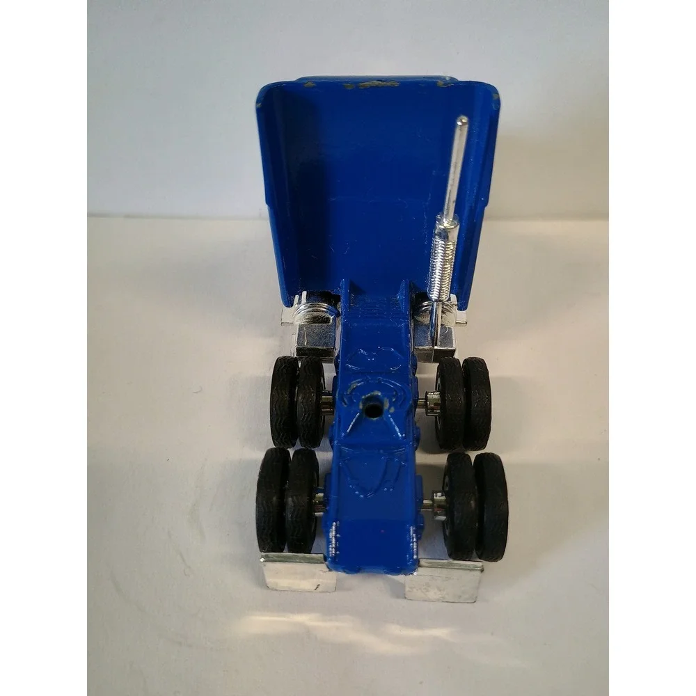 Vtg Ertl Blue Volvo Semi Truck Plainfield Trucking Lowboy Trailer Diecast